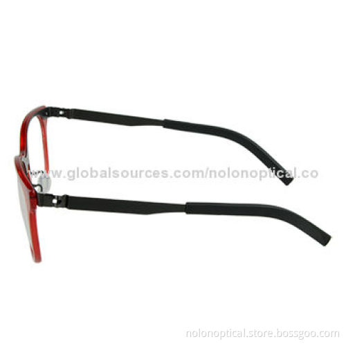High-quality Metal Reading Glasses Frame with Acetate Temple, Logos Can be Printed